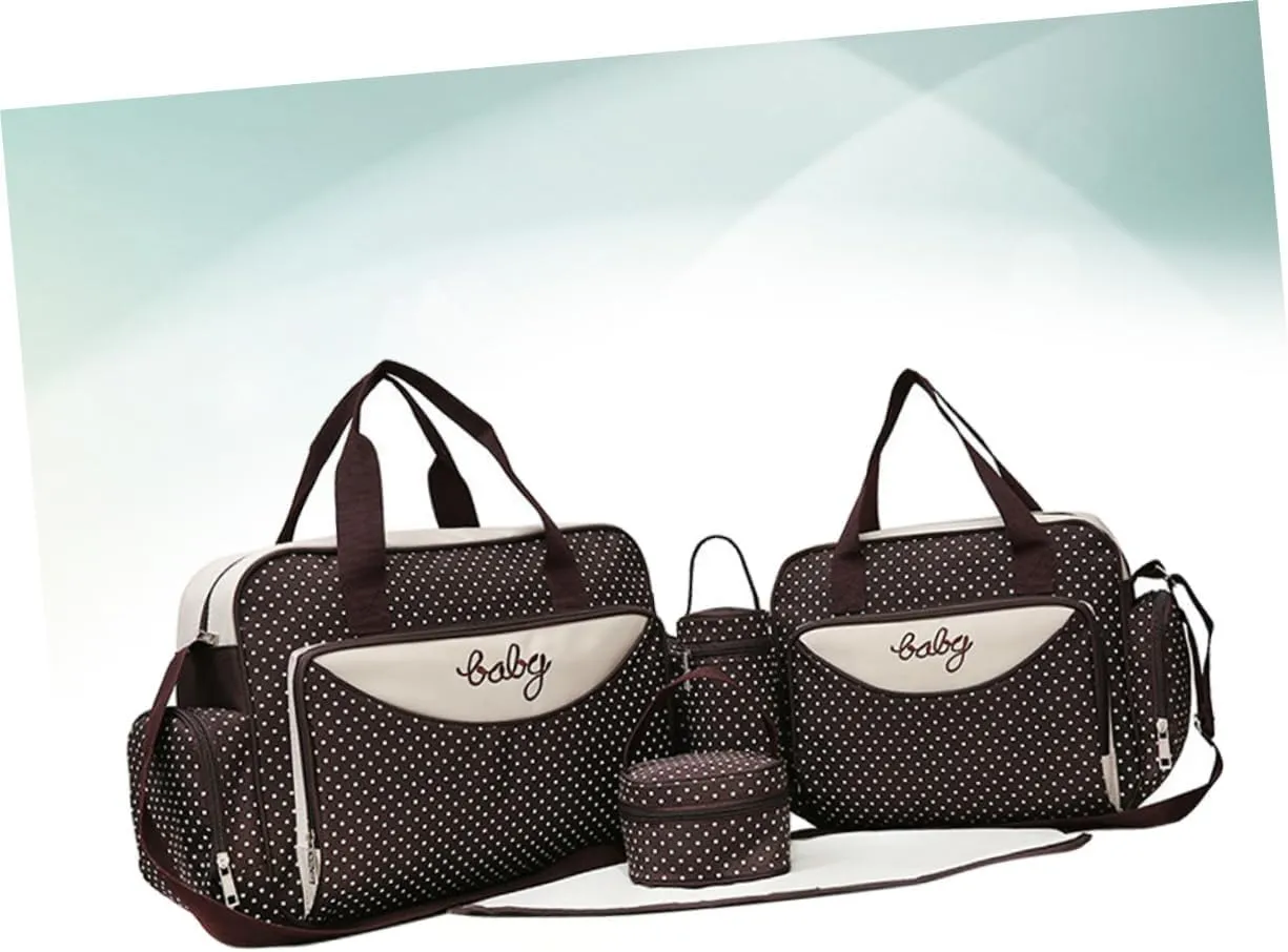 1 Set 5pcs Handbags for Mommy Tote Purse for Women Diaper Changing Station Handbag for Women Shoulder