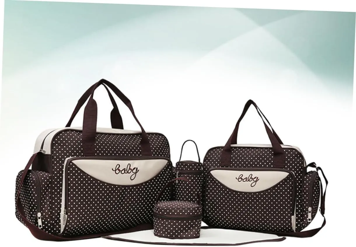 1 Set 5pcs Handbags for Mommy Tote Purse for Women Diaper Changing Station Handbag for Women Shoulder
