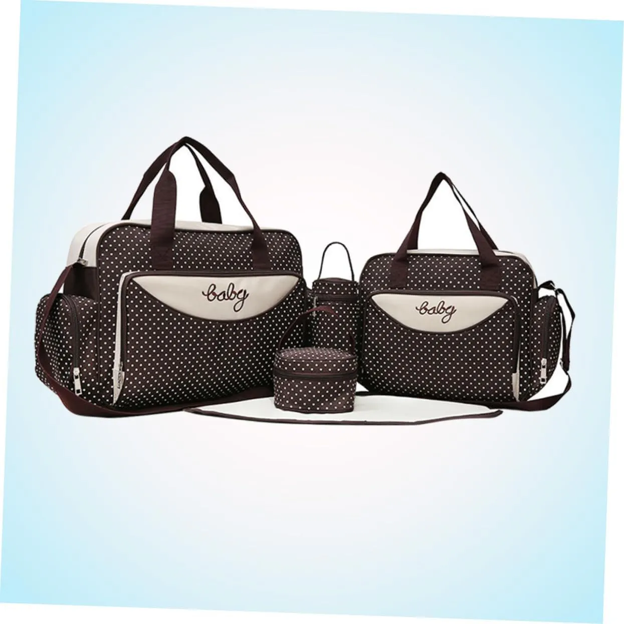 1 Set 5pcs Handbags for Mommy Tote Purse for Women Diaper Changing Station Handbag for Women Shoulder