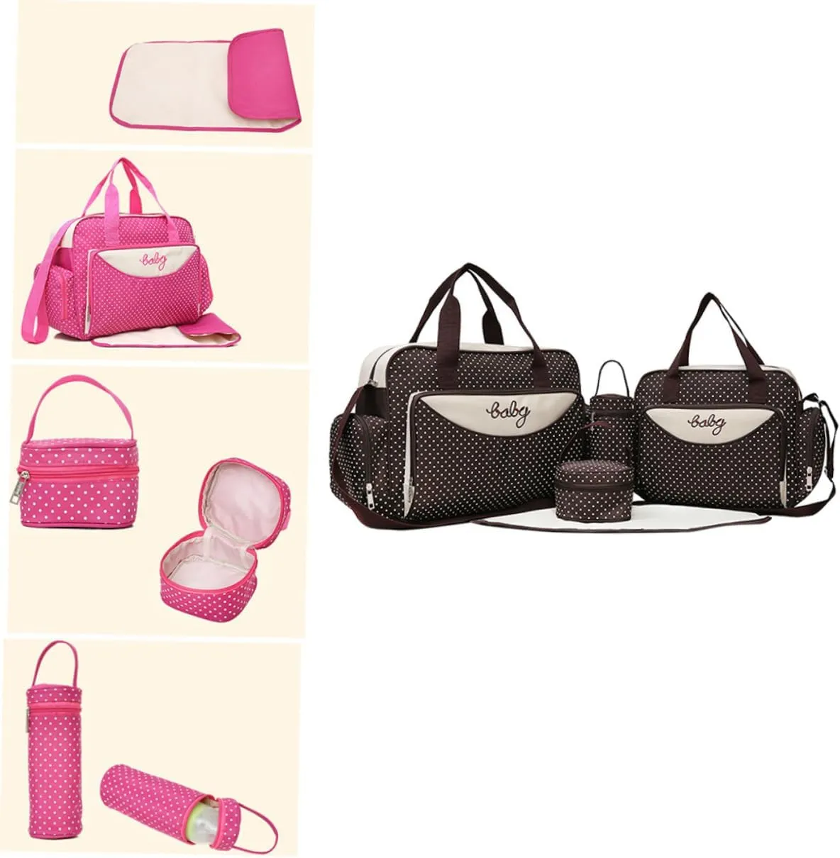 1 Set 5pcs Womens Tote Bag Tote Purse for Women Travel Diaper Bag Backpack Tote Bags for Women Backpack