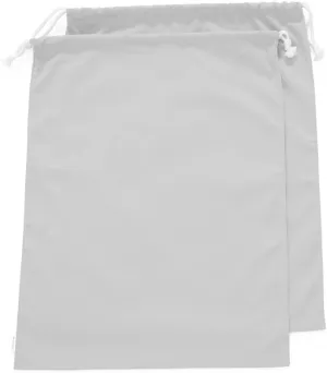 100% Cotton Canvas Travel Laundry Bag, 2-Pack (Large, Light Grey)