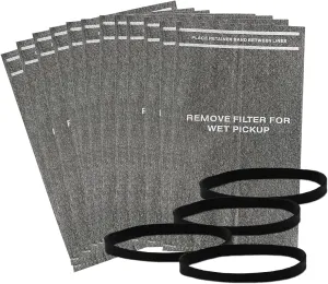 12 Pack 9-38737 Dust Cloth Filter Bags Replacement for Craftsman 2 to 2.5 Gallon Wet/Dry Vacuums, 12 Pack Shop Vacuum Bags Compatible with WORKSHOP WS01025F2 with 4 Retaining Bands, Part# VF2000