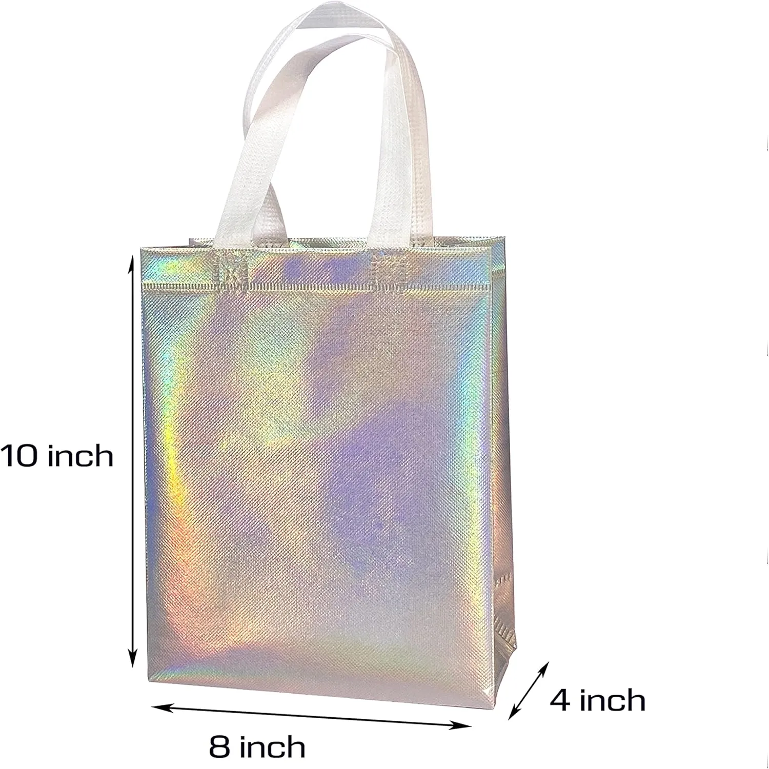12 Pcs Non-woven Reusable Gift Bags With Handles for Party Favor 8W x 4L x10H Size