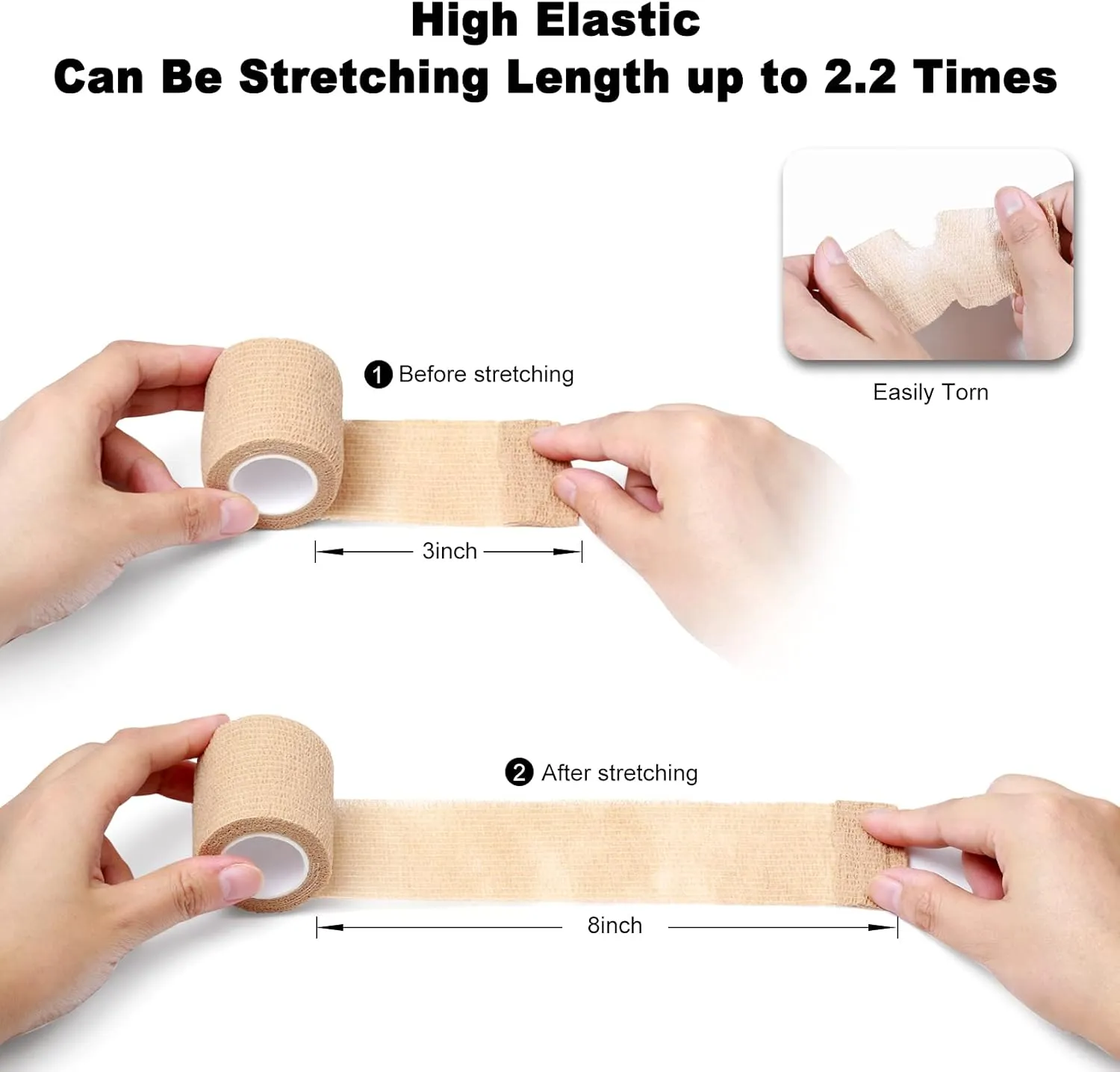 16 Rolls Self Adhesive Wrap Athletic Tape Gauze,Medical Bandage,Breathable Elastic Cohesive Bandage for Sports Injury & Pet (Rainbow)