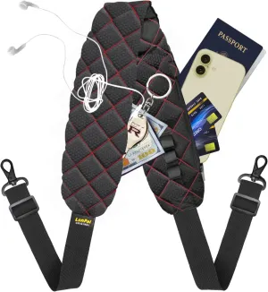 2 in 1 Anti-theft Bag Shoulder Strap with Pockets, 54 inch Travel Belt Ultra-Wide and Thick, Comfort and Stylish