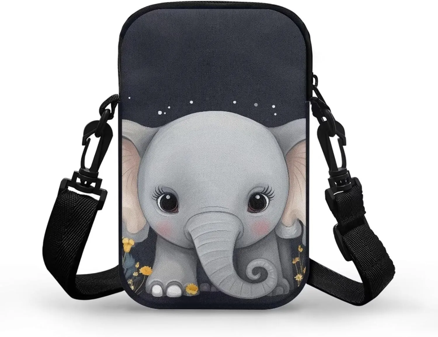 2 Layer Small Crossbody Bags for Women Men, Messenger Bags Waist Case Pack