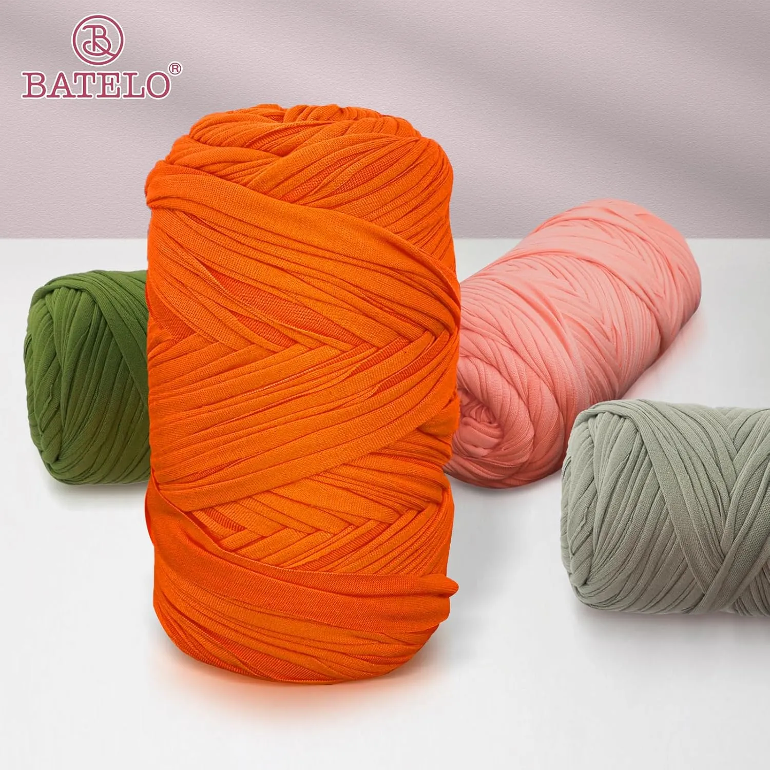 2 Pack T-Shirt Yarn Crochet Yarn for Beginner Crochet Bags/Basket/Coaster,Tshirt Yarn 400g/144yds High Elastic Thick Yarn Polyester Fabric（Dark Gray）