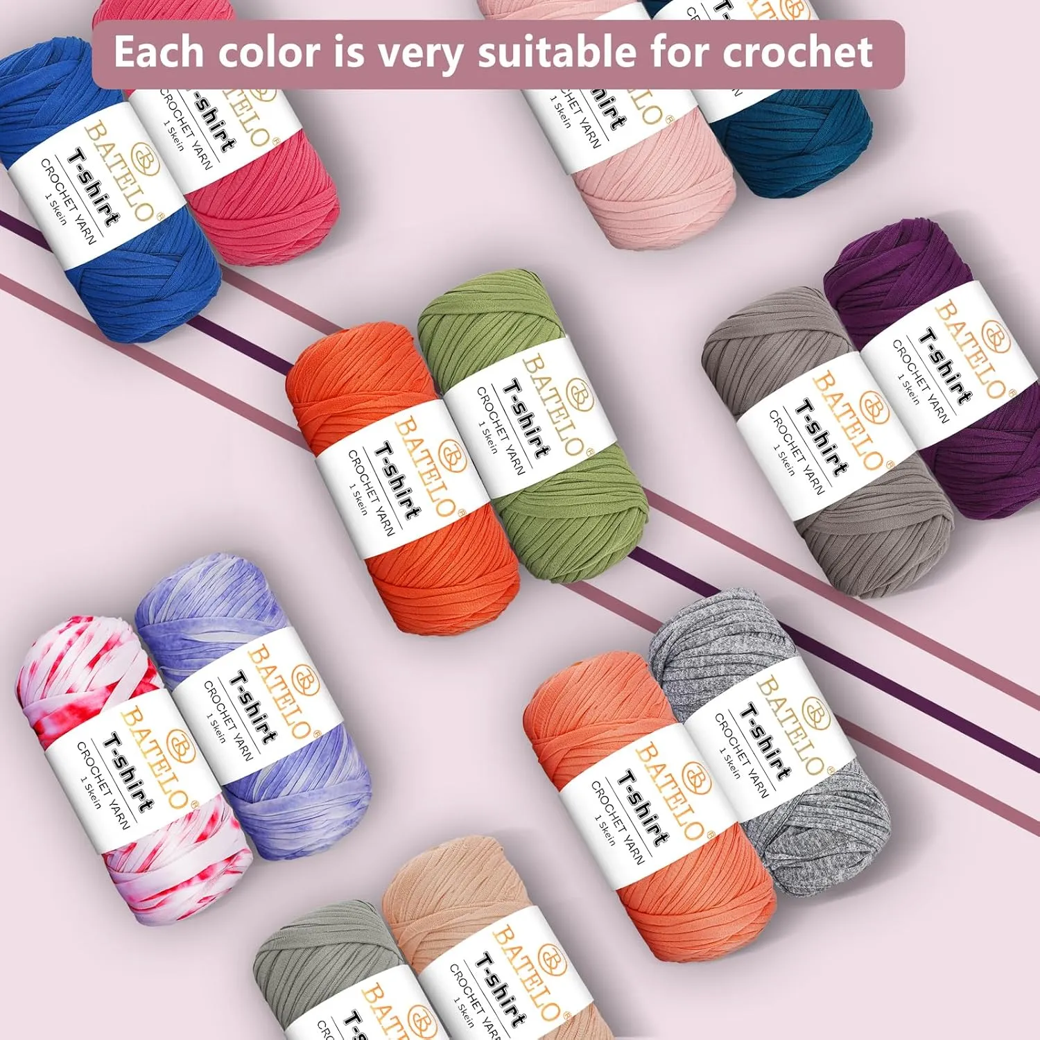 2 Pack T-Shirt Yarn Crochet Yarn for Beginner Crochet Bags/Basket/Coaster,Tshirt Yarn 400g/144yds High Elastic Thick Yarn Polyester Fabric（Dark Gray）