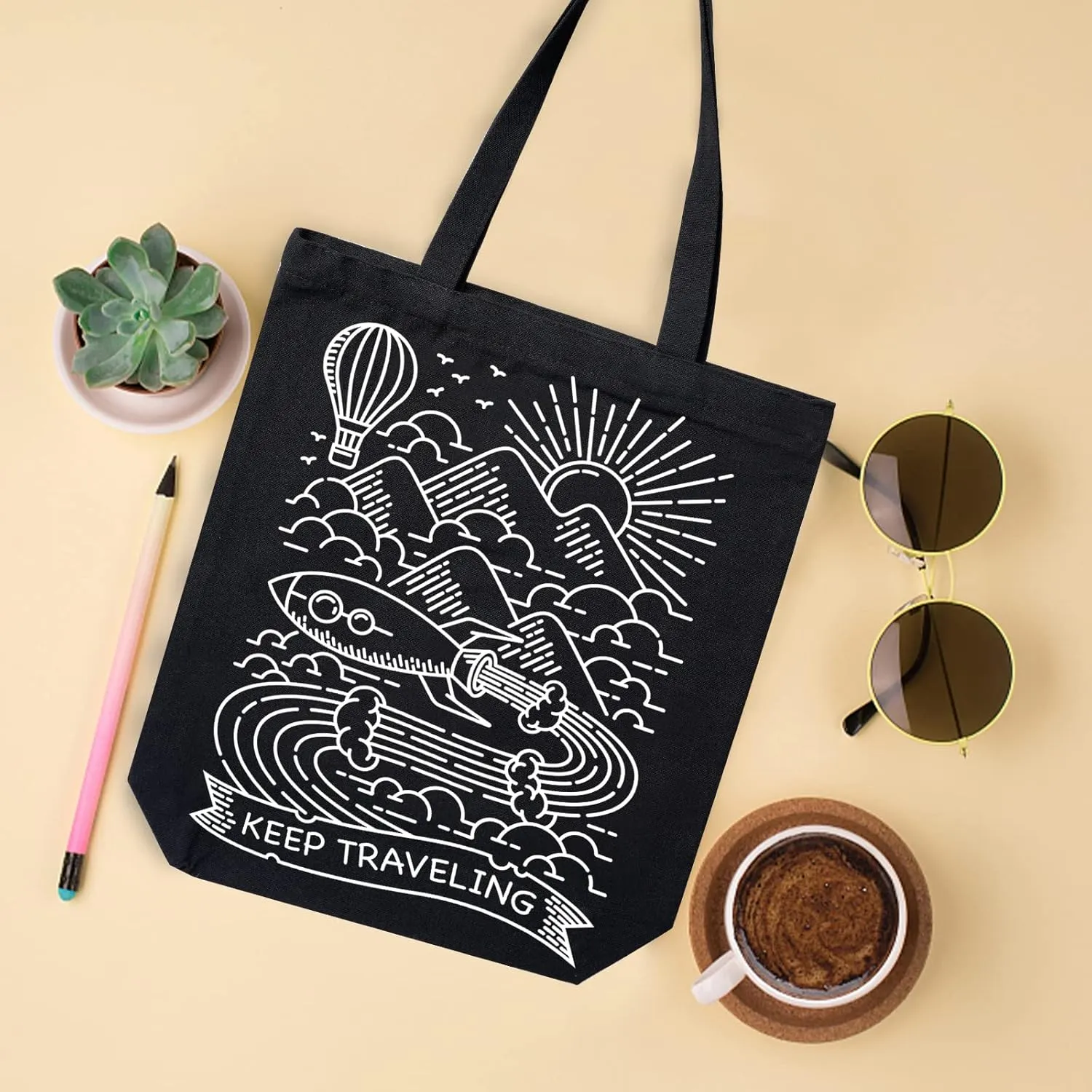 2Pcs Cotton Canvas Tote Bags 15.7" L x 13" H x 3.9" W DIY Crafts Blank Plain Natural Canvas Bag,Great Wedding Gift