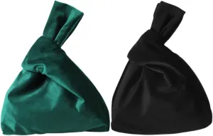 2pcs Wristlet Bags for Women Compact Handbag with Artistic Design Lightweight Storage Pouch for Everyday Use Versatile Clutch Purse