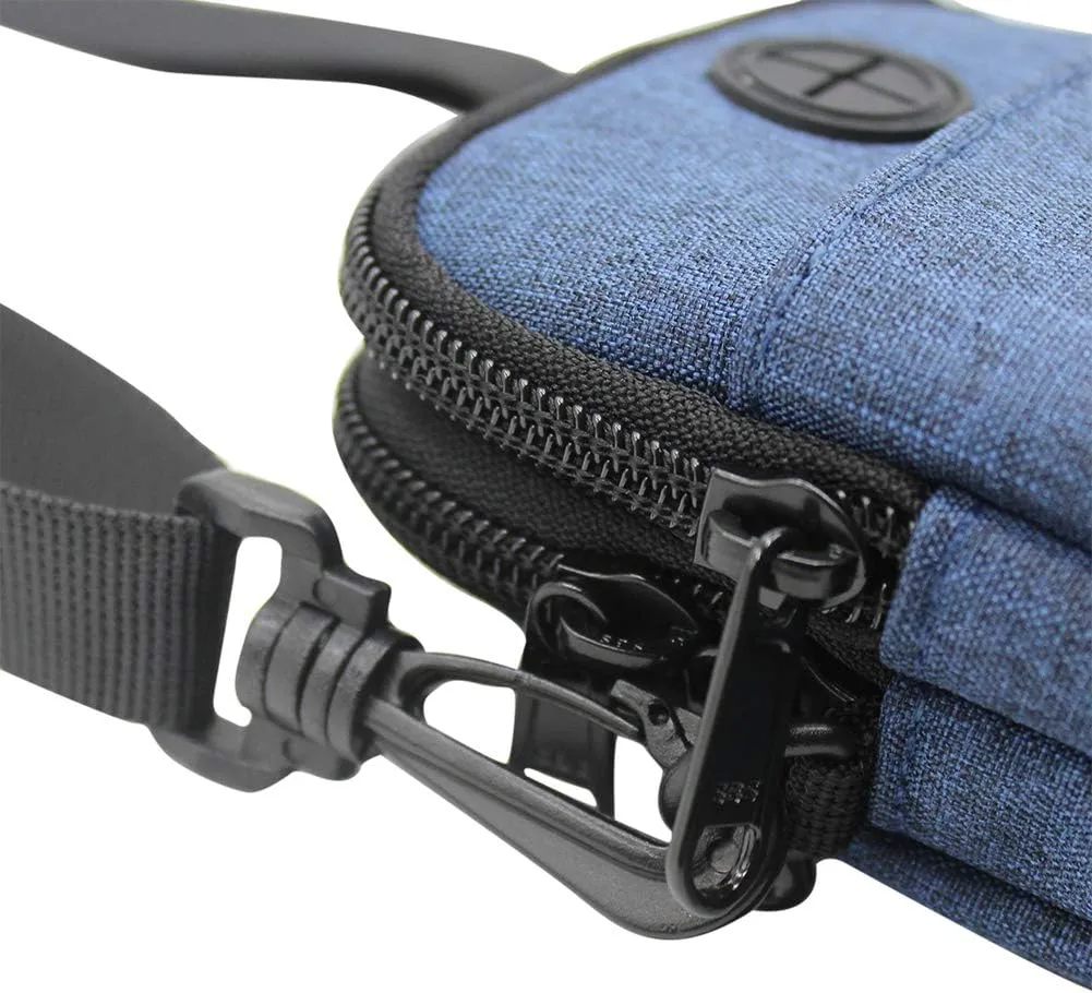 3-Layers Waterproof Cell Phone Pouch Crossbody Purse Oxford Fabric Belt Bag Wallet for Men Women