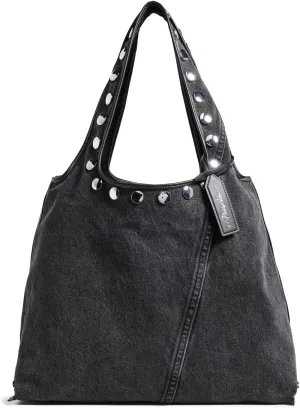 3.1 Phillip Lim Women's Washed Denim Market Tote With Studs
