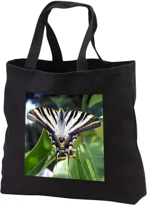 3dRose A nature photograph of a scarce swallowtail butterfly with wings open - Tote Bags (tb_333667)