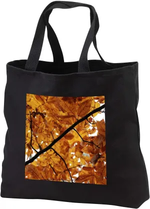 3dRose Photograph of golden hickory leaves changing during the fall season. - Tote Bags (tb_341076)