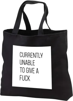 3dRose Tory Anne Collections Quotes - Currently Unable To Give A Fuck - Tote Bags (tb_336244)