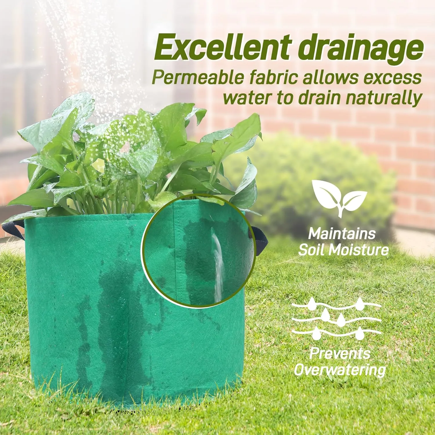 5-Gallon Fabric Grow Bags (7 Pack of Mix Colors) with Handles for Potato Tomato Flower and Vegetables