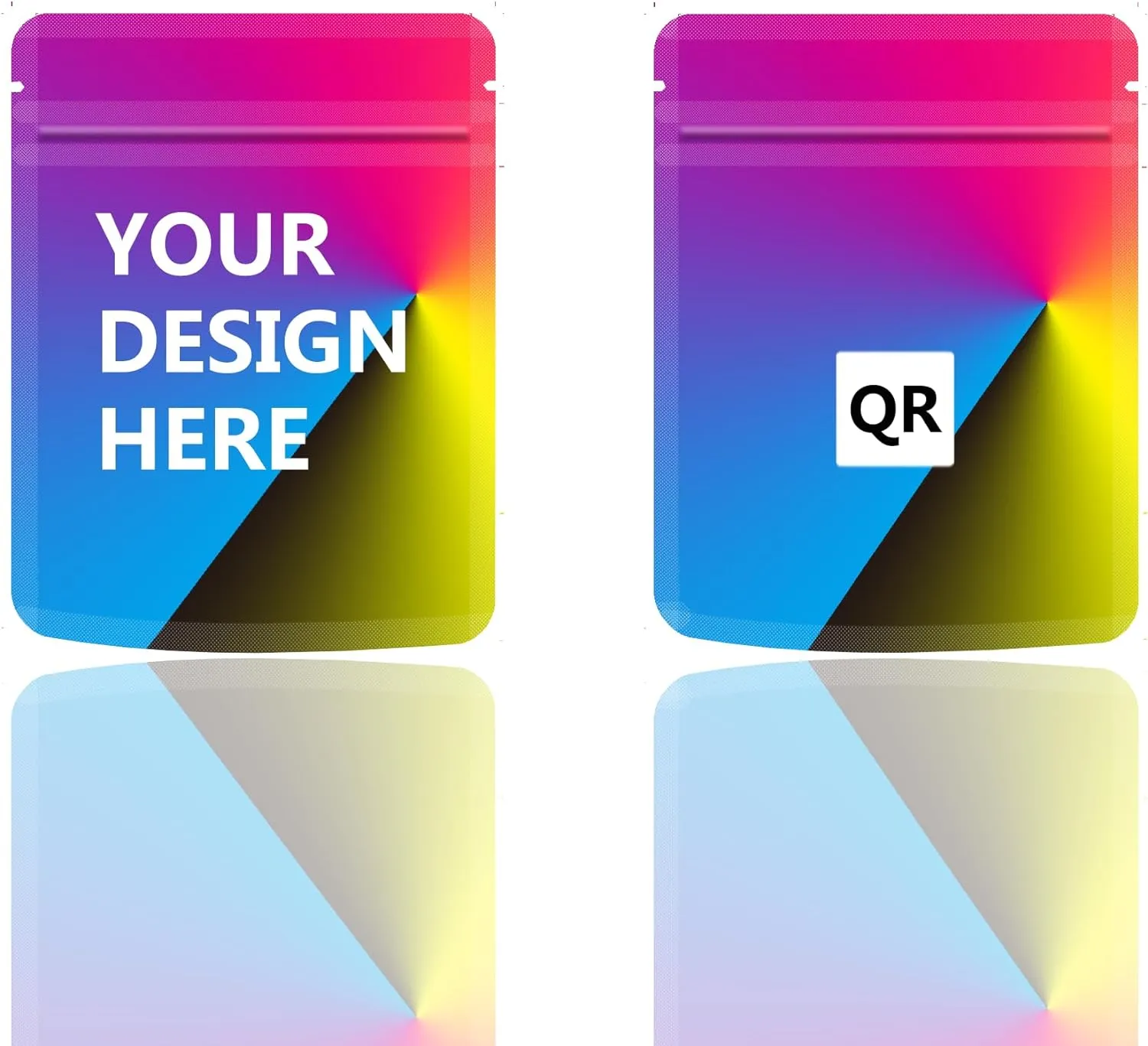 500 Packs Small Batch Custom 3.5g Bags For 4x5'' Customized Printed Mylar Bags Design Logo Stand Up Resealable Zipper Pouches Zip lock Bags