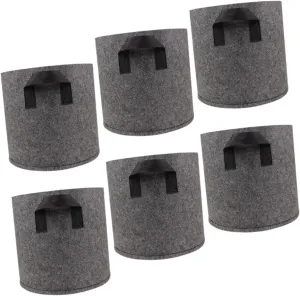 6pcs Garden Bags for Plants Non-Woven Fabrics Nursery Bags Fabric 3 Gallon Nutrient Bags Plant Nursery Pots Non-Woven Seedling Set