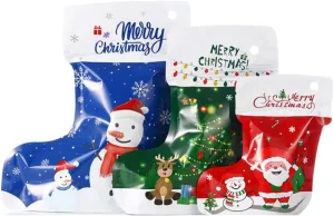 Adam Victor Bags - Ziplock Stockings, Assorted Sizes/Candy & Party Favor Bags (Pack of 36)