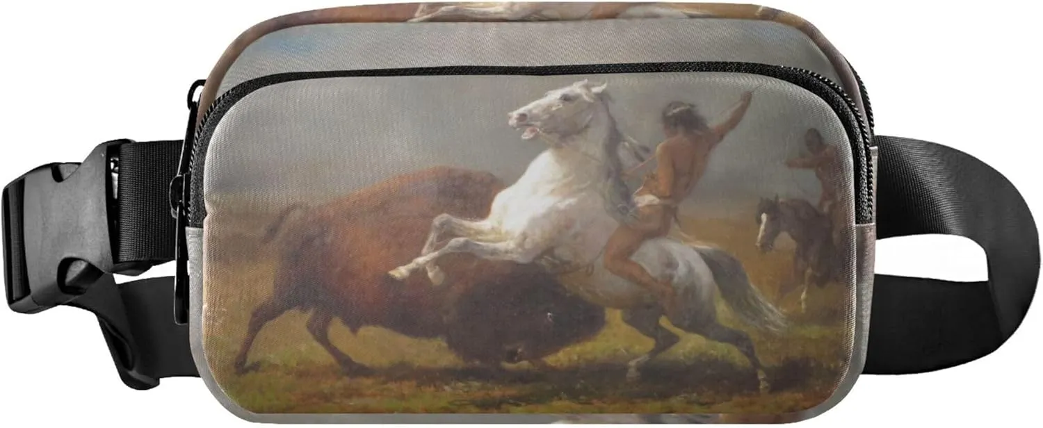 Albert Bierstadt Study Last Buffalo Women Fanny Packs Waterproof Belt Bag Hip Pack Cute Travel Waist Pack for Men
