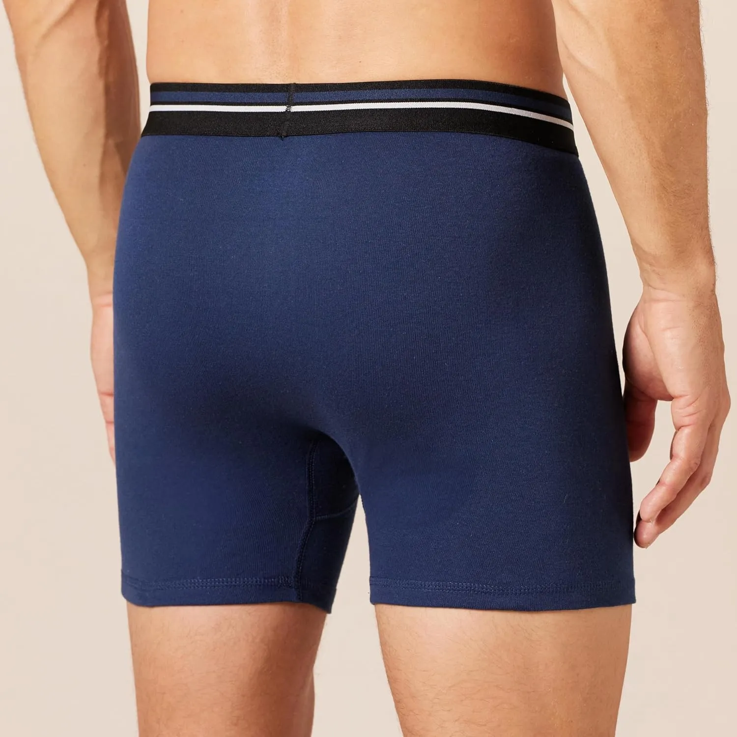 Amazon Essentials Men's Underwear Boxer Briefs, Comfortable Cotton, Tag-Free, Pack of 5