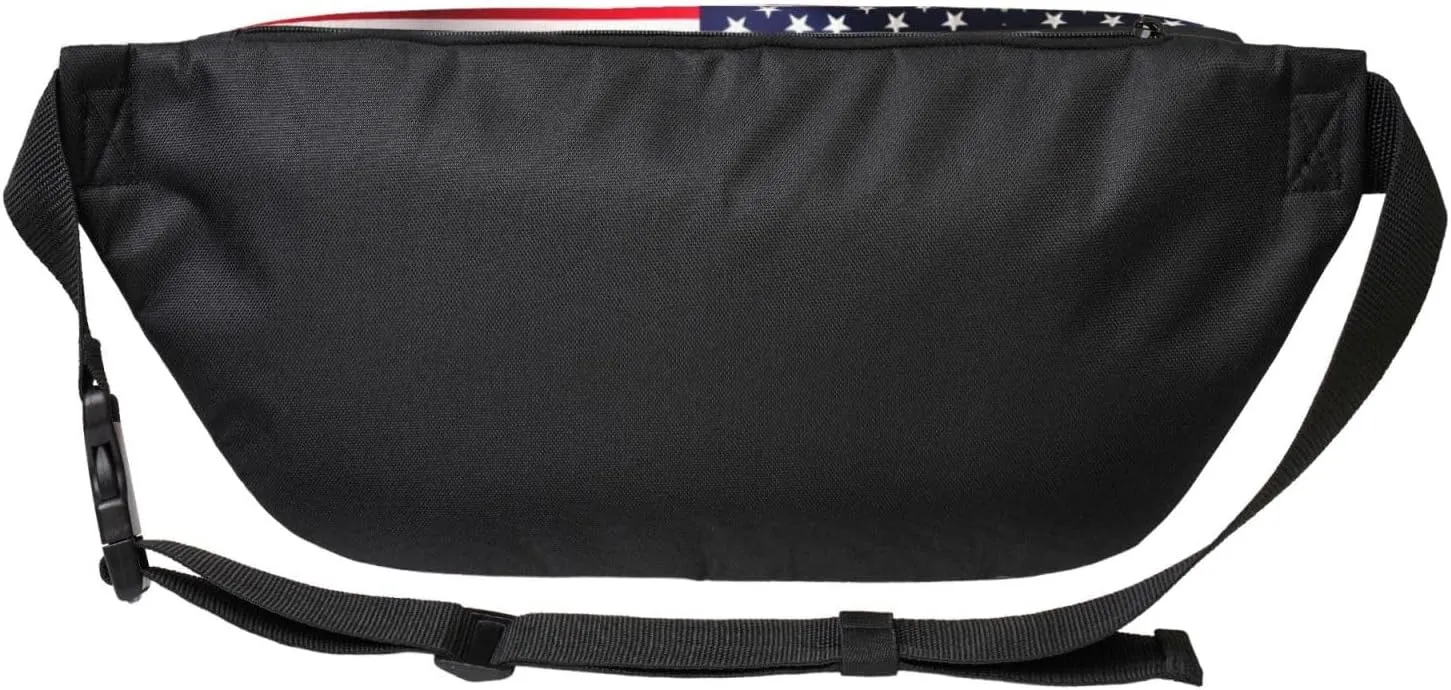 American Flag Multi-Purpose Fanny Pack and Crossbody Bag - High Capacity with Zipper Pockets, Ideal for Men and Women