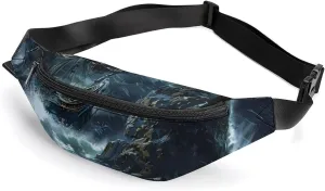An Ancient Galleon in A Stormy Sea Crossbody Fanny Pack Waist Packs Adjustable Shoulder Bags Sling Bag for Hiking Running Cycling