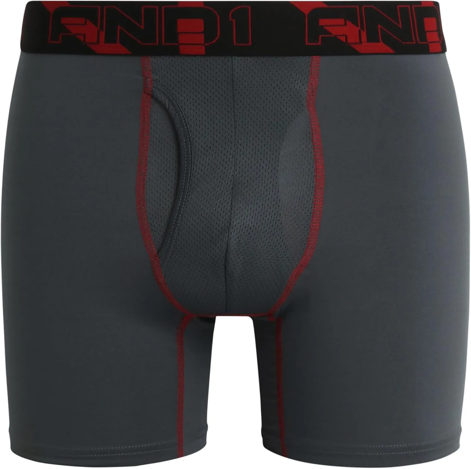 AND1 Mens Boxer Briefs - 5 Pack Stretch Performance Mens Underwear Boxers with Functional Fly Pouch (Sizes: S-3XL)