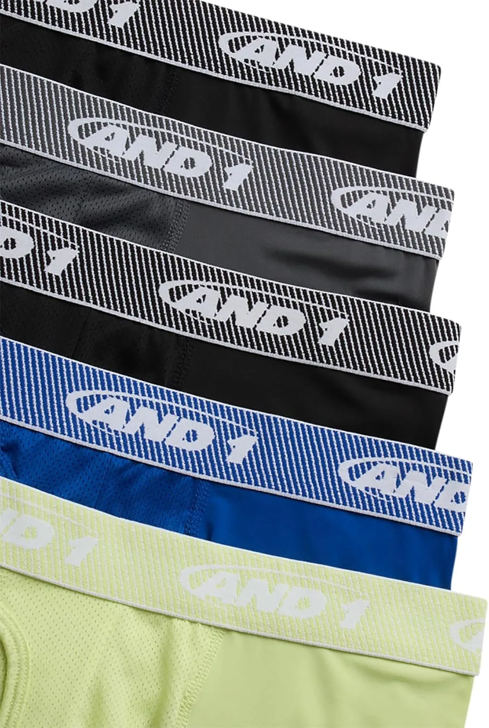AND1 Mens Boxer Briefs - 5 Pack Stretch Performance Mens Underwear Boxers with Functional Fly Pouch (Sizes: S-3XL)