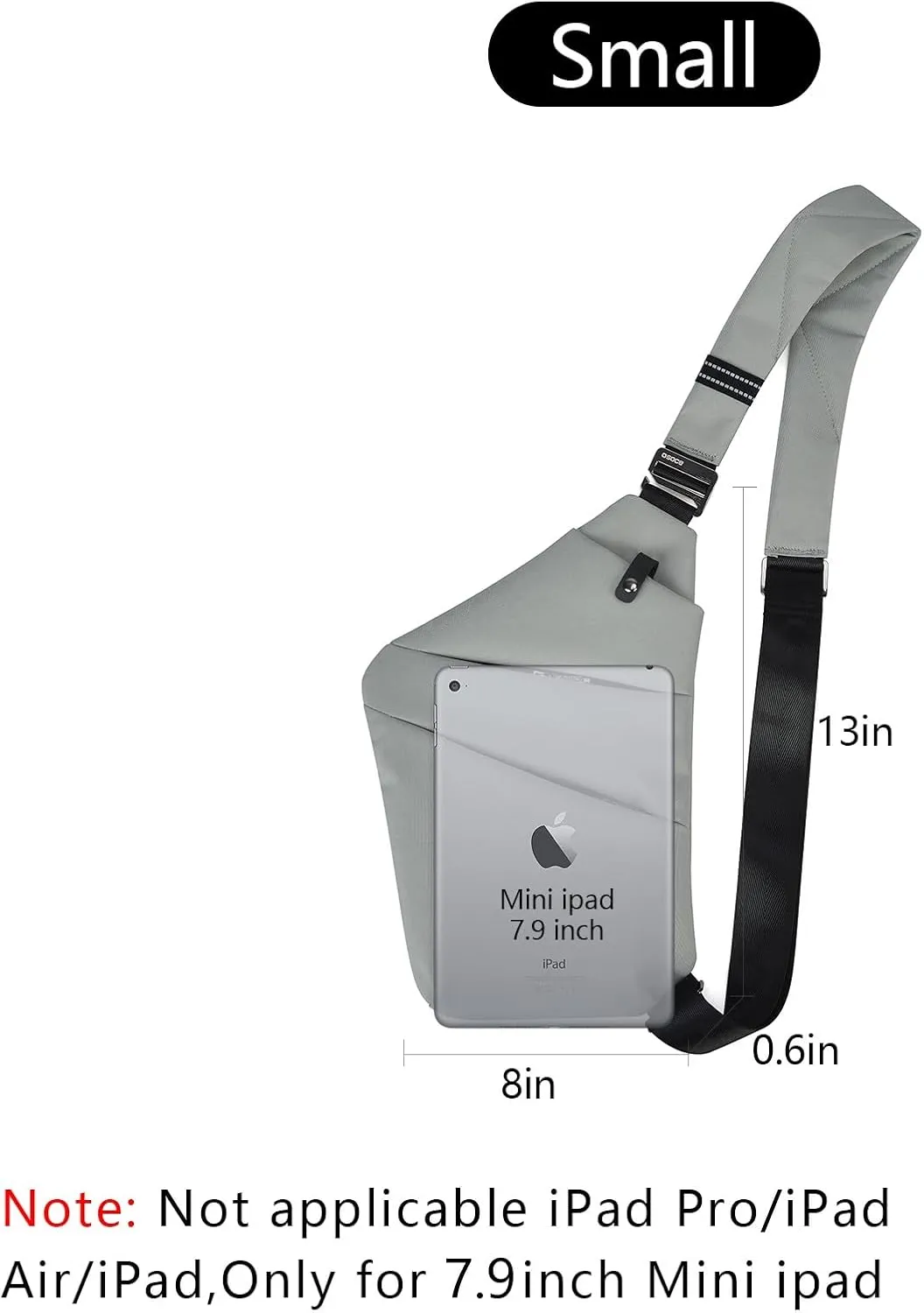 Anti Theft Crossbody Bags Sling Bag for Women Men Waterproof Wander Bag for Sports and Travel. (1-Grey, Small)