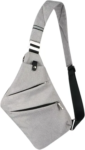 Anti Theft Crossbody Bags Sling Bag for Women Men Waterproof Wander Bag for Sports and Travel. (1-Grey, Small)