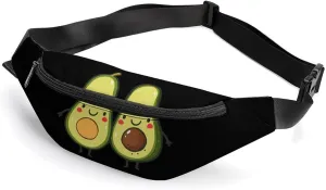 Avocado Slices Cuddle Crossbody Fanny Pack Waist Packs Adjustable Shoulder Bags Sling Bag for Hiking Running Cycling