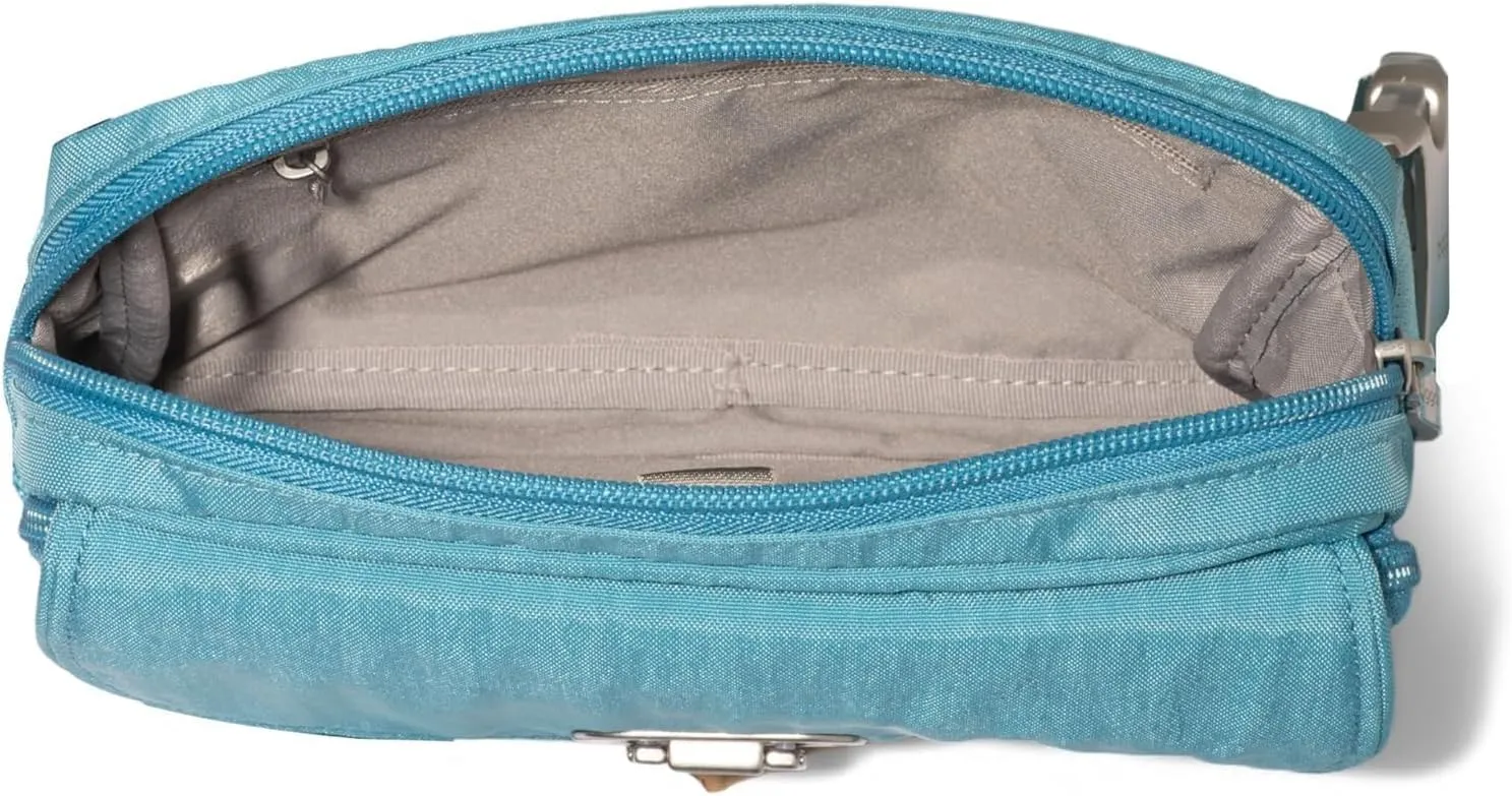 Baggallini Women's Coastal Flip Lock Fanny Pack Sling 7.5"x5.6" Belt Bag W/RFID Card Slots Adjustable Strap