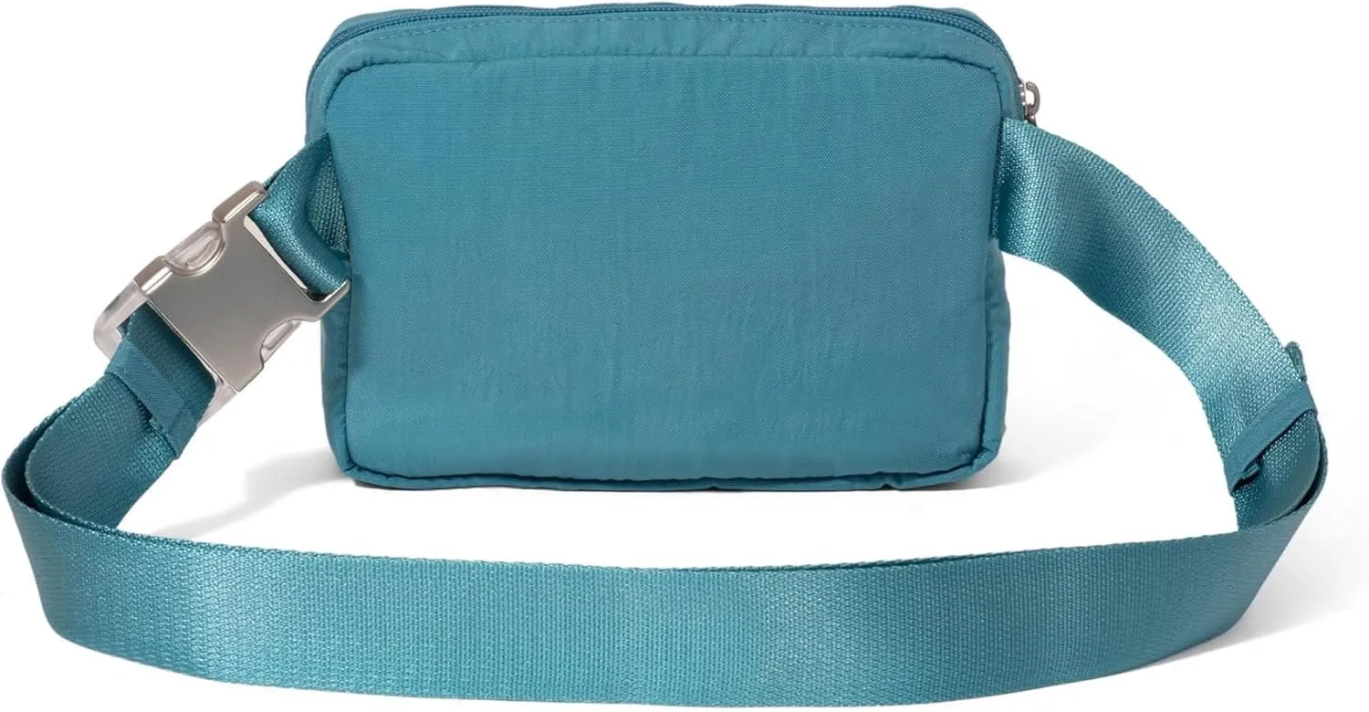 Baggallini Women's Coastal Flip Lock Fanny Pack Sling 7.5"x5.6" Belt Bag W/RFID Card Slots Adjustable Strap