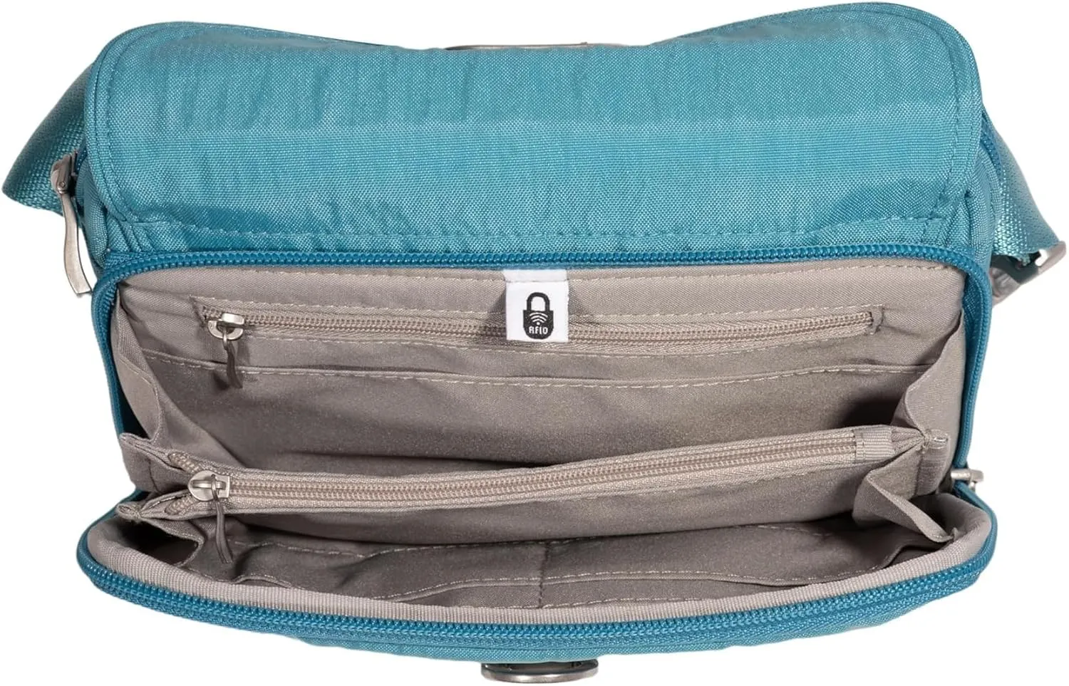 Baggallini Women's Coastal Flip Lock Fanny Pack Sling 7.5"x5.6" Belt Bag W/RFID Card Slots Adjustable Strap