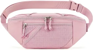 BAGSMART Fanny Packs for Women Belt Bag with Adjustable Strap Crossbody Waist Bag Pack for Running Hiking Workout Travel, Blush Pink