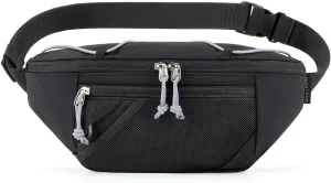BAGSMART Fanny Packs for Women Belt Bag with Adjustable Strap Crossbody Waist Pack for Running Hiking Workout Travel, Black