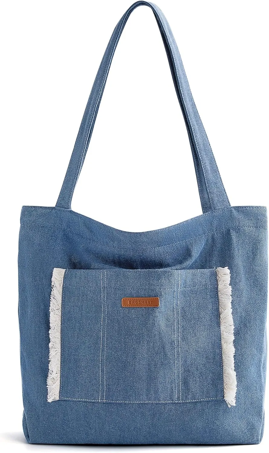 BAGSMART Women's Multi-Compartment Tote Bag with Elastic Cord for Travel Fitness Outdoor Activities