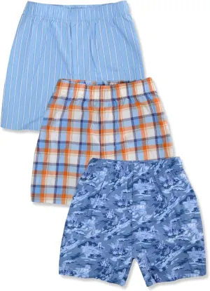 Banana Republic Mens 100% Organic Cotton Elastic Waistband 3 Pack Boxers Mixed,