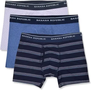 Banana Republic Mens Organic Cotton Blend Elastic Waistband 3 Pack Boxers Briefs,