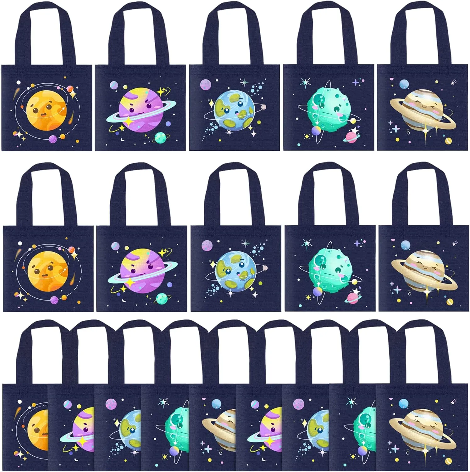 BANBALLON 20 PCS Outer Space Party Favor Bags Space Gift Bags Treat Gift Bags for Kids Galactic Solar System Birthday Party Outer Space Theme Party Baby Shower Goodie Bags Supplies (Space 01)