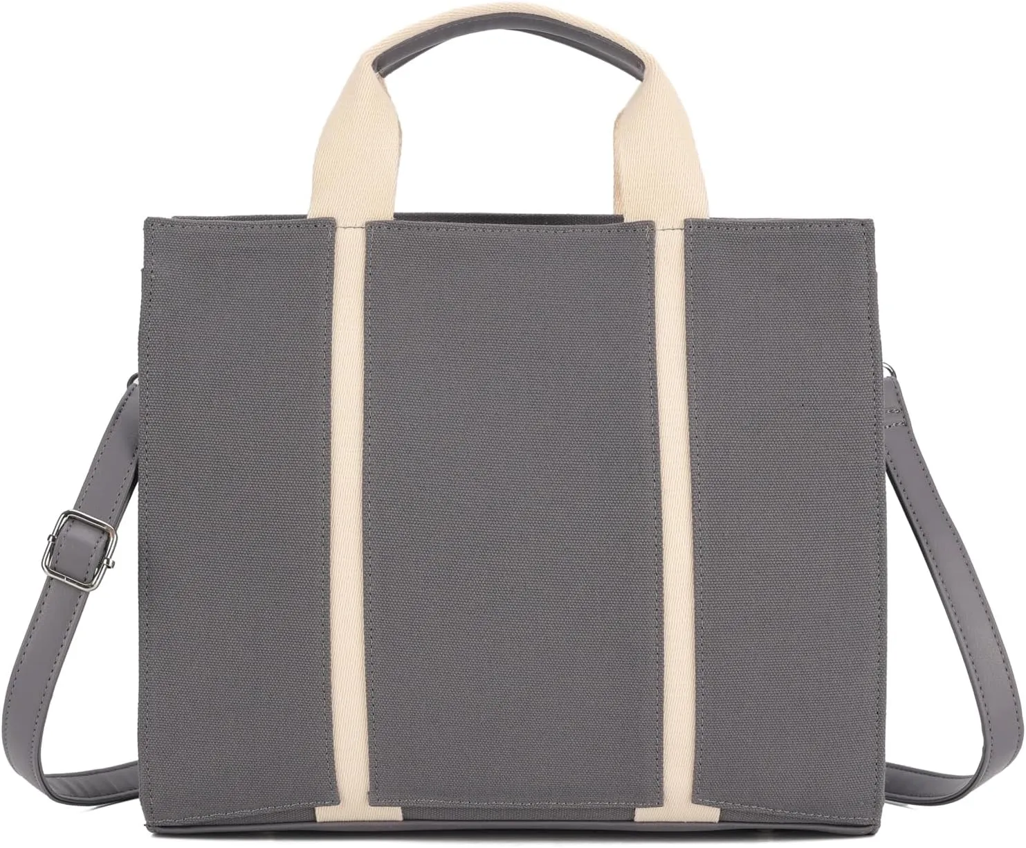 Barsine Small Tote Bags for Women Work Fashion Canvas Handbag with Pockets Satchel Shoulder Bag
