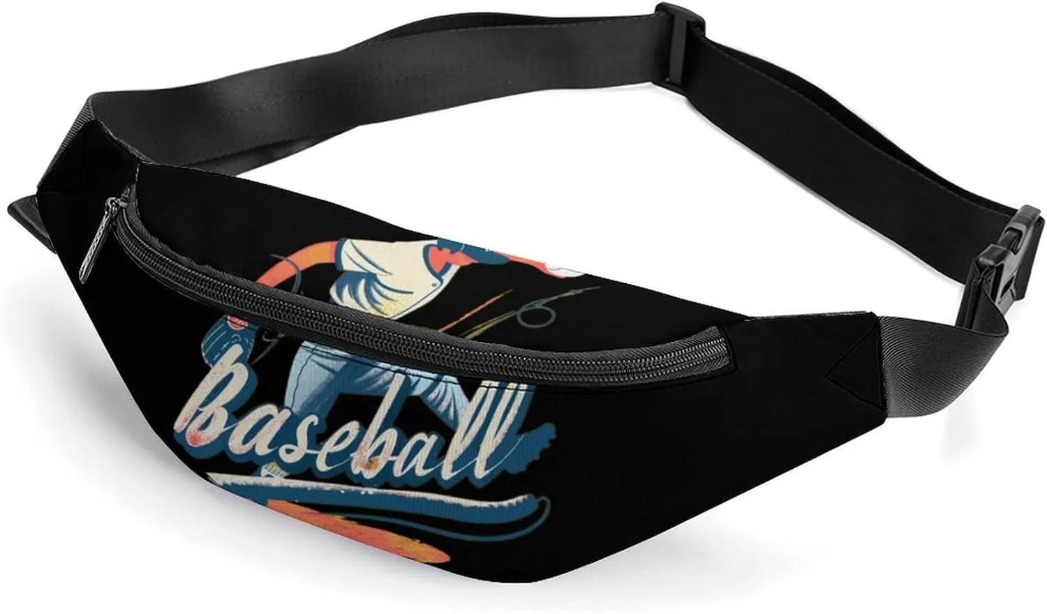 Baseball Game Day Crossbody Fanny Pack Waist Packs Adjustable Shoulder Bags Sling Bag for Hiking Running Cycling