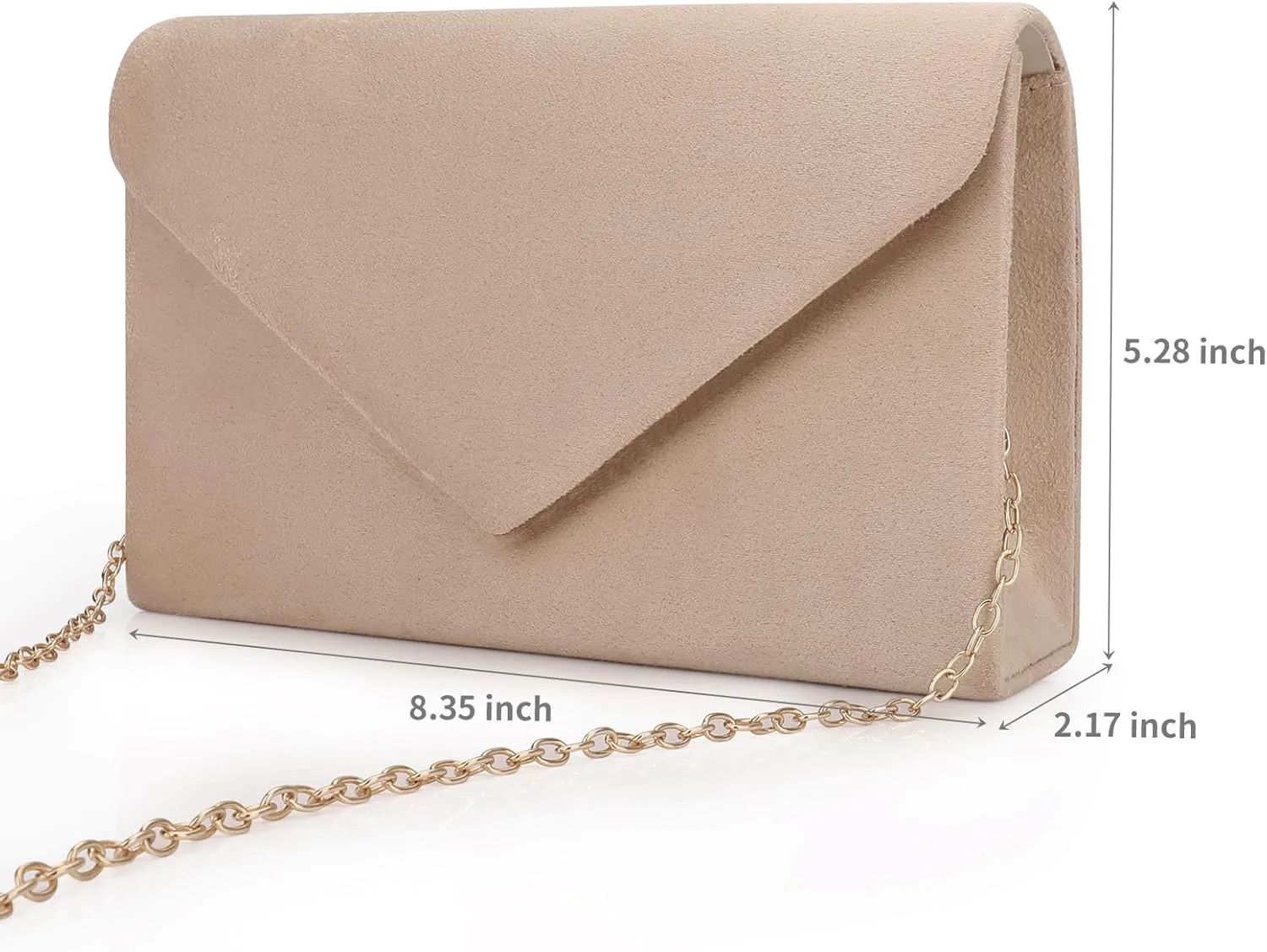 BBjinronjy Clutch Purse Evening Bag for Women Evening Wedding Party Velvet Suede Pleated Handbag