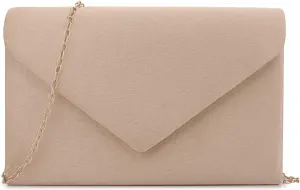 BBjinronjy Clutch Purse Evening Bag for Women Evening Wedding Party Velvet Suede Pleated Handbag