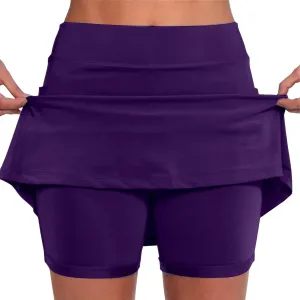 BDNXTV Athletic Skorts for Woman Elastic Tennis Yoga Shorts Hight Waist Skirts Tummy Control Skinny Joggers Gym Shorts