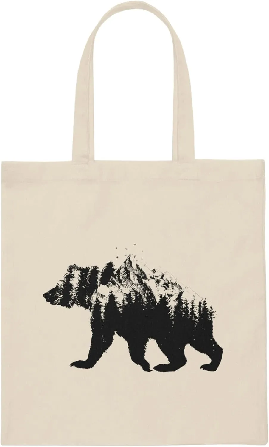 Bear National Park For Camping Hiking Travel Canvas Tote Bag