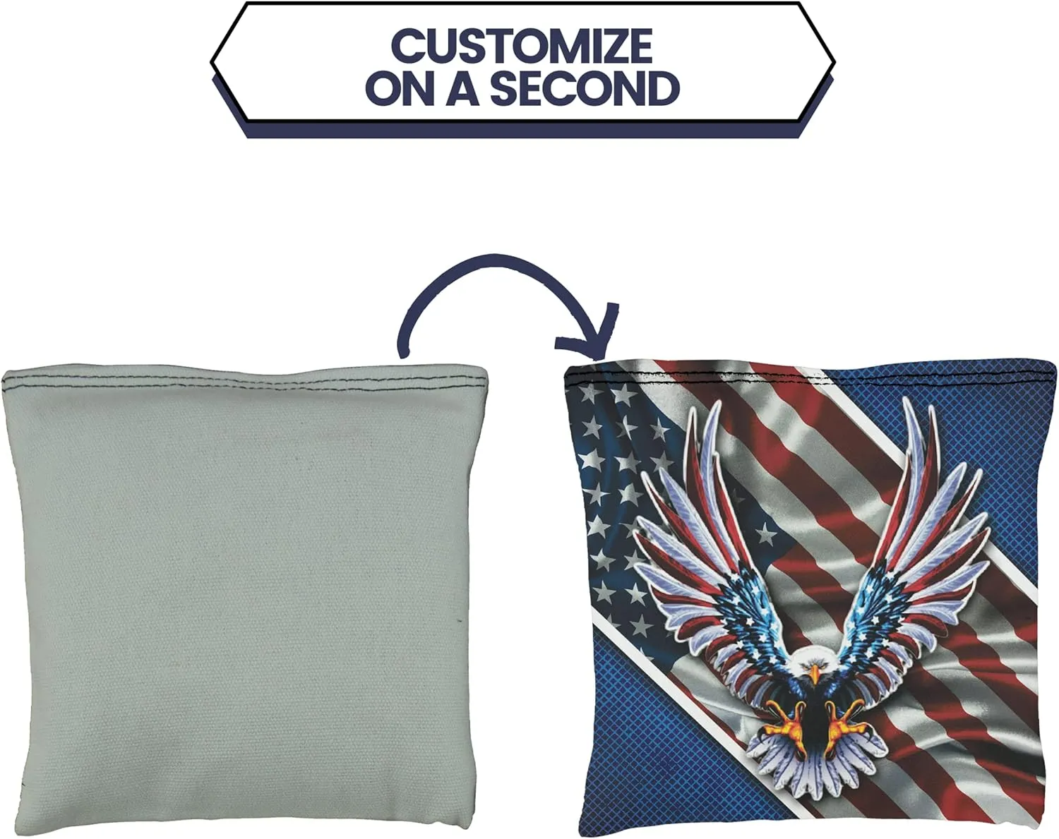 Beginner to Pro Custom Cornhole Bags Series, Personalized Cornhole Beans Bags Sets, Customize Corn Hole Bags for Your Loved Ones, Flag, State, College etc