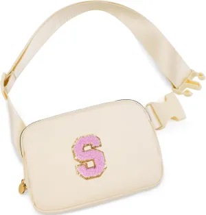 Belt Bag Fanny Pack Crossbody Bags with Initials Letter Patch Cute Stuff Birthday Gifts for Teenager Girls Trendy Stuff for Teens | Khaki,S