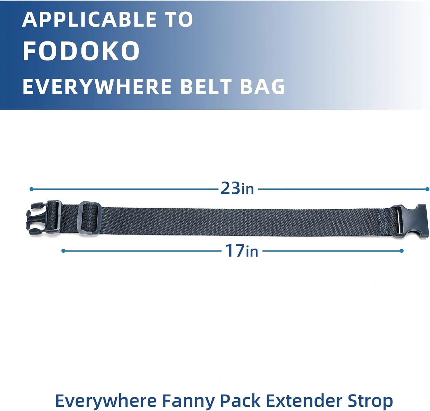 Belt Bag Fanny Pack Extender Adjustable Elastic Strap, Belt Extender for Waist Bum Bag Compatible with Everywhere Belt Bag